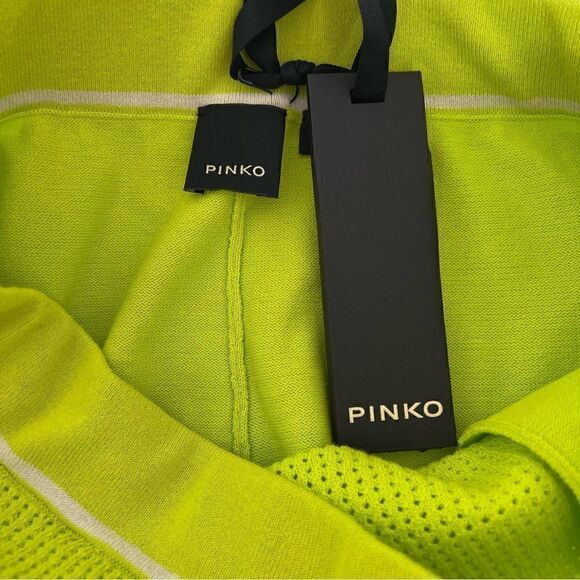 PINKO  Shorts Teverga - 1G176E Y7ZB Teverga - Yellow Green Size S - Picture 7 of 8